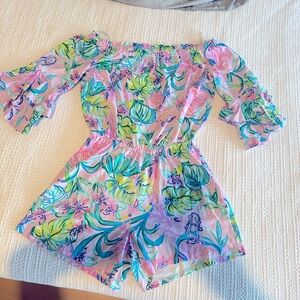 Lilly Pulitzer Romper - Off Shoulder Mermaid print
